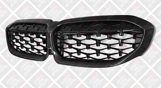 BMW G20 3 Series M340 330 Carbon Fiber Diamond Style Grille Pre Lci