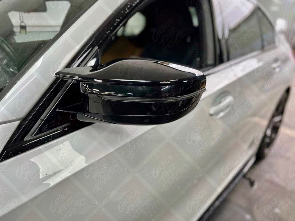 BMW G20 3 Series M340 330 Gloss Black M Performance Style Mirror Caps ( V2 )