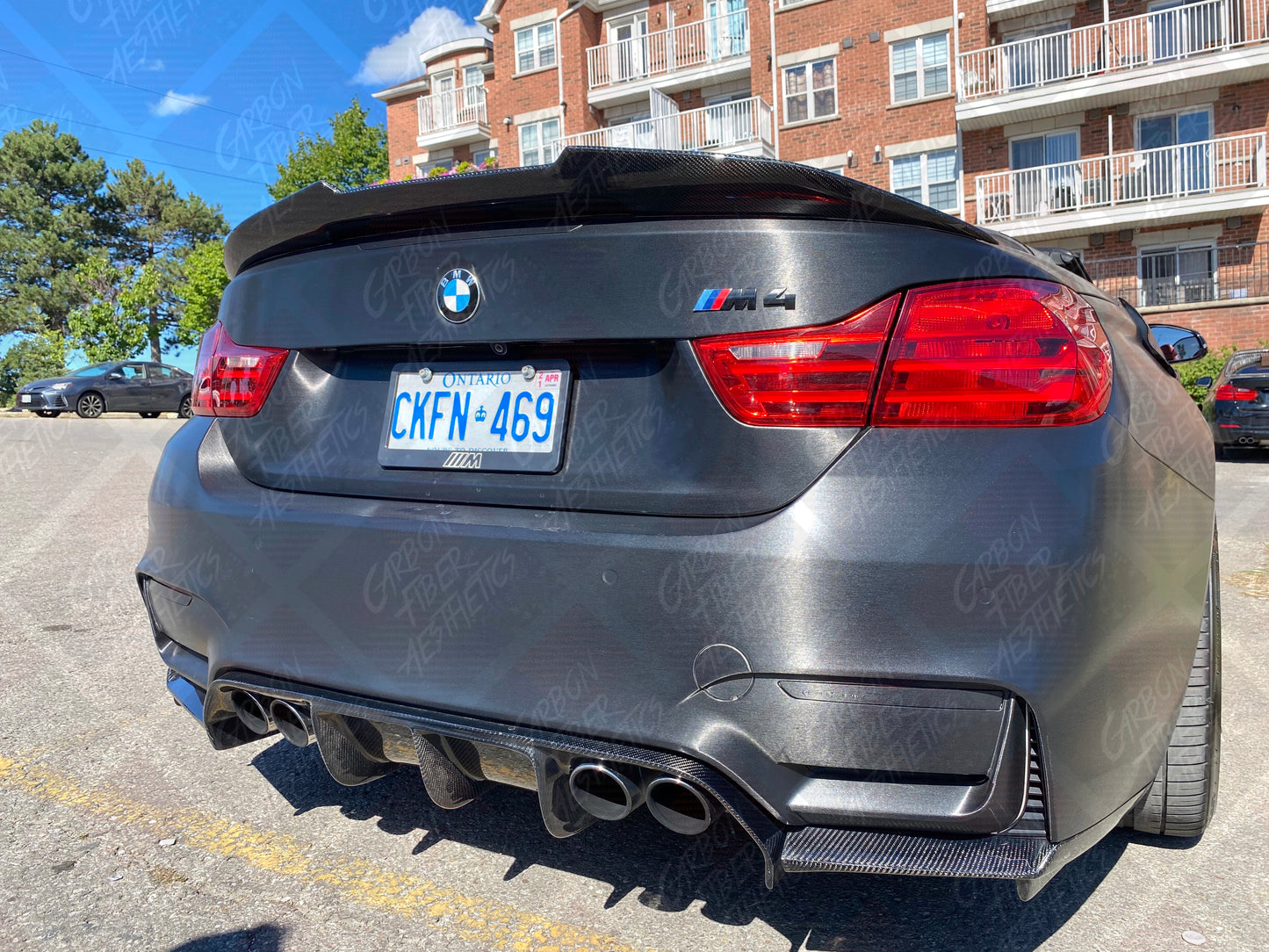 BMW F82 M4 F83 M4 & F80 M3 Vorsteiner Style Carbon Fiber Rear Diffuser