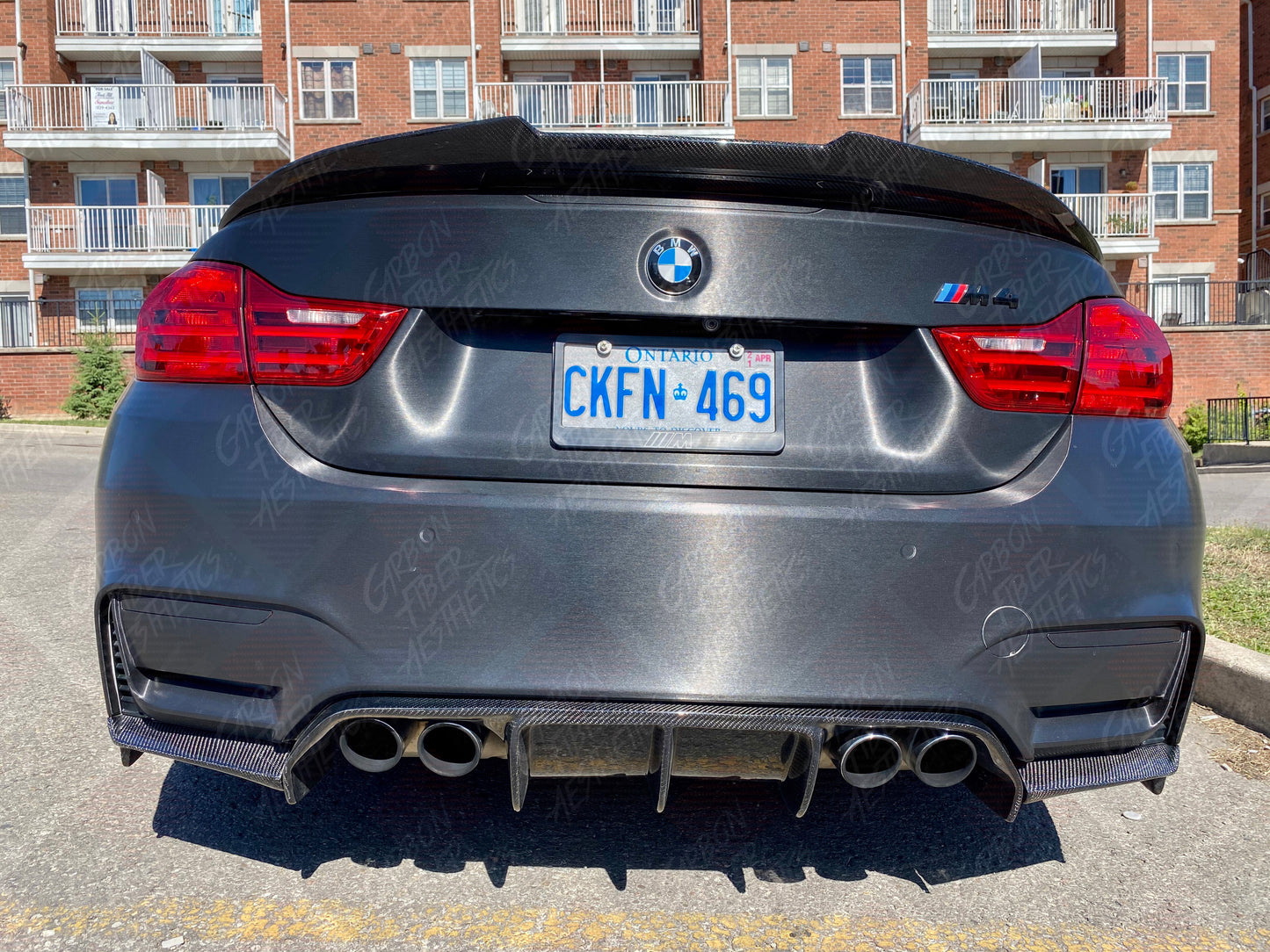 BMW F82 M4 F83 M4 & F80 M3 Vorsteiner Style Carbon Fiber Rear Diffuser