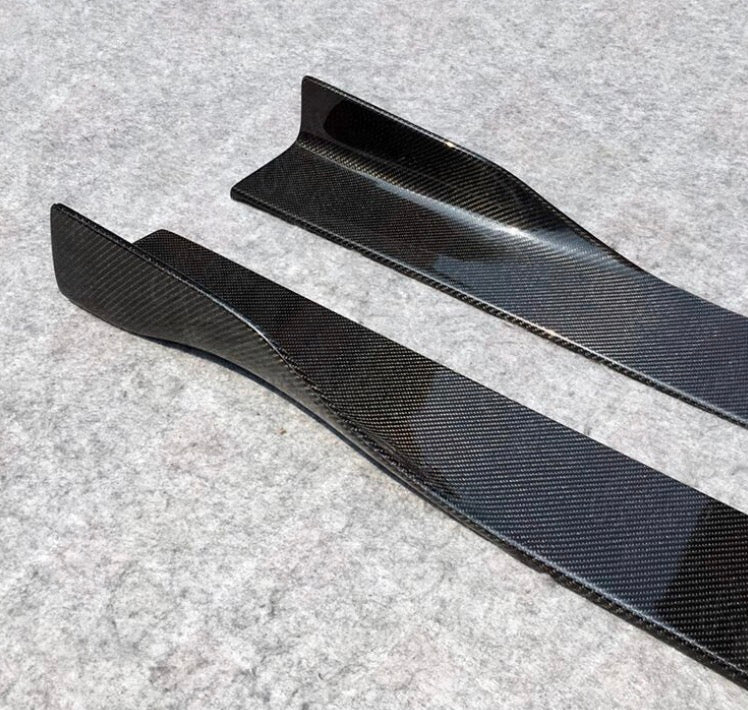 BMW F06 F12 F13 M6 Carbon Fiber Side Skirts Extensions V2 Style