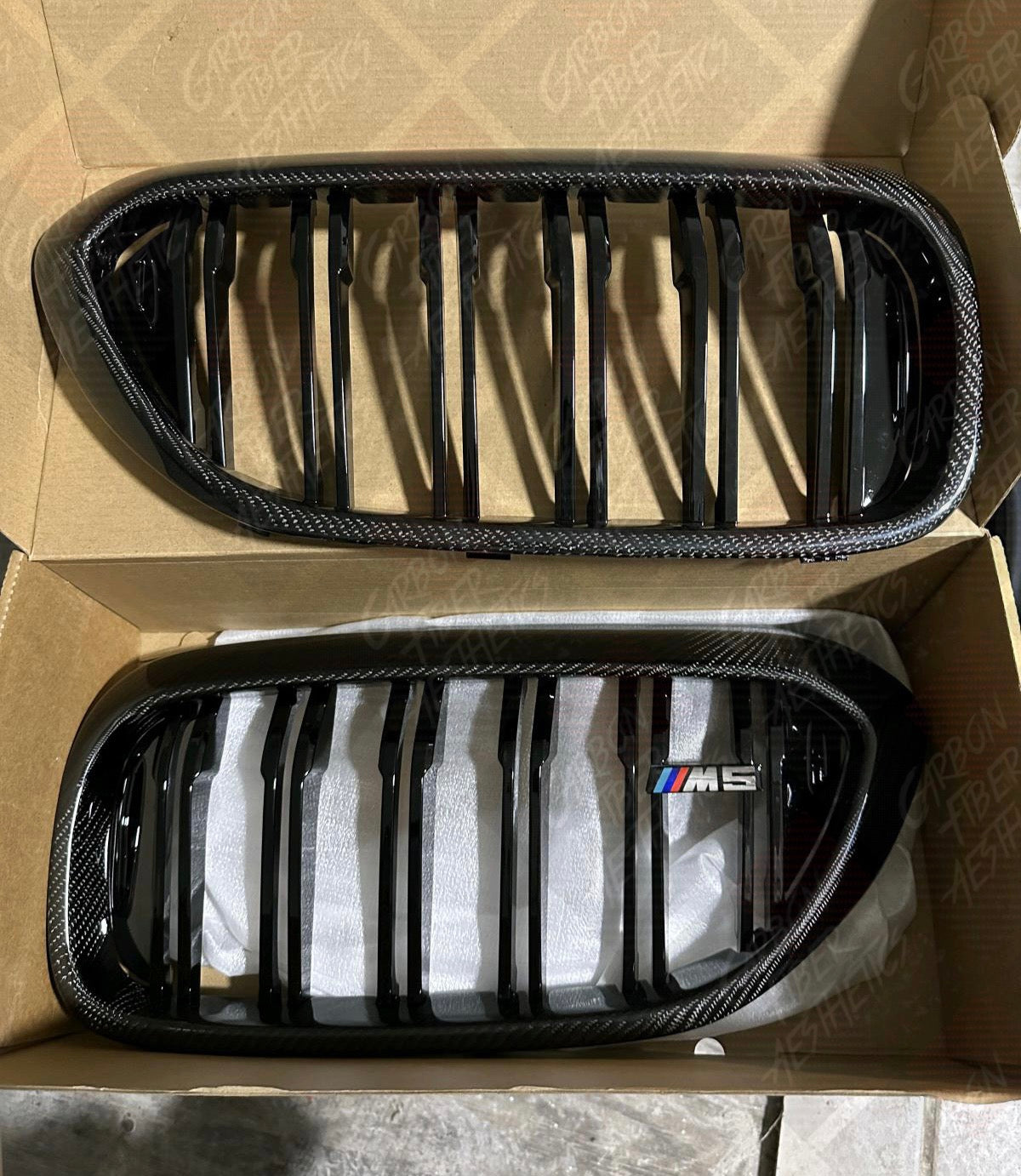 BMW F90 M5 Carbon Fiber Front Grilles