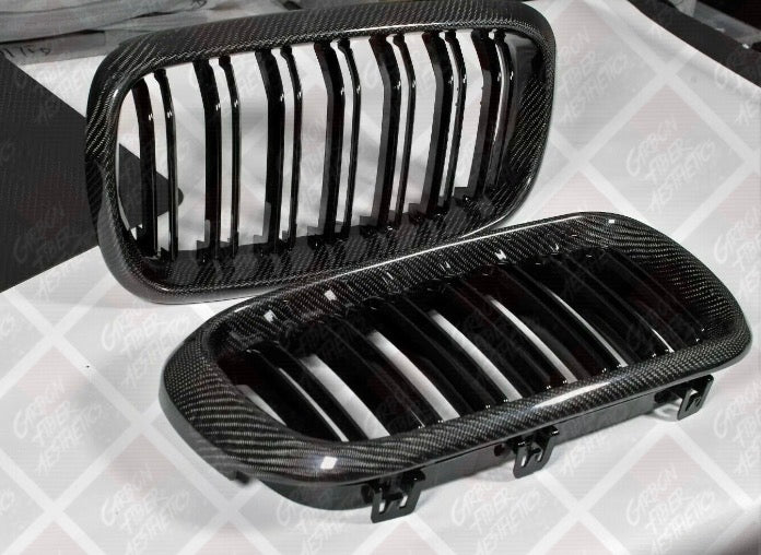 BMW F85 X5M F15 X5 / F85 X6M F16 X6 Carbon Fiber Front Grilles