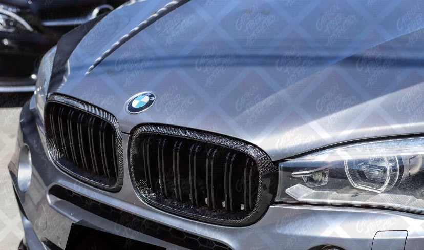 BMW F85 X5M F15 X5 / F85 X6M F16 X6 Carbon Fiber Front Grilles