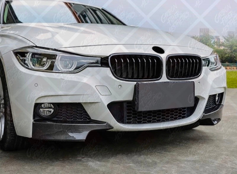 BMW F30 F31 Dry Carbon Fiber Front Bumper Splitters ( M Sport )