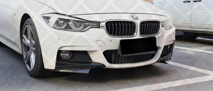 BMW F30 F31 Dry Carbon Fiber Front Bumper Splitters ( M Sport )