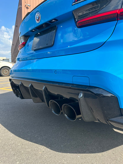 BMW M3 M4 Carbon Fiber OEM Style Rear Diffuser 2021-26 G80 G81 G82 G83
