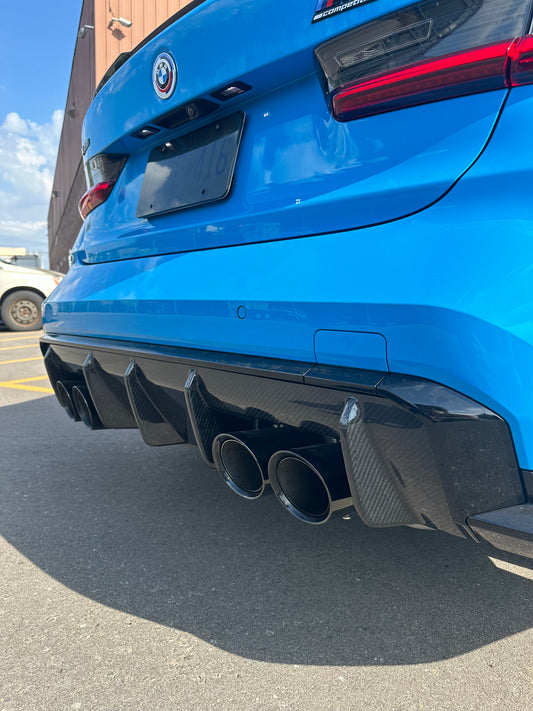 BMW M3 M4 Carbon Fiber OEM Style Rear Diffuser 2021-26 G80 G81 G82 G83