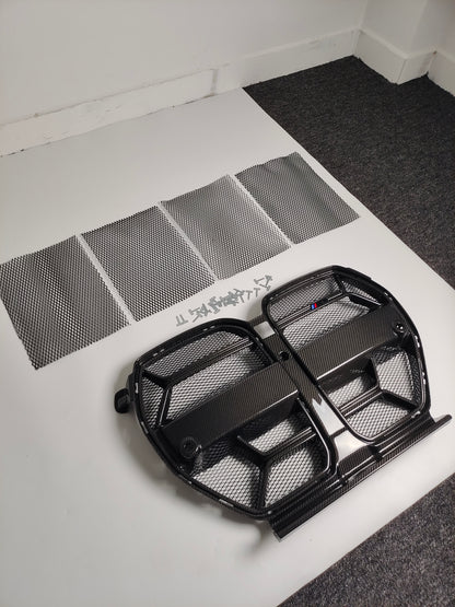 BMW M3 M4 Carbon Fiber CSL Style Front Grille 2021-26 G80 G81 G82 G83