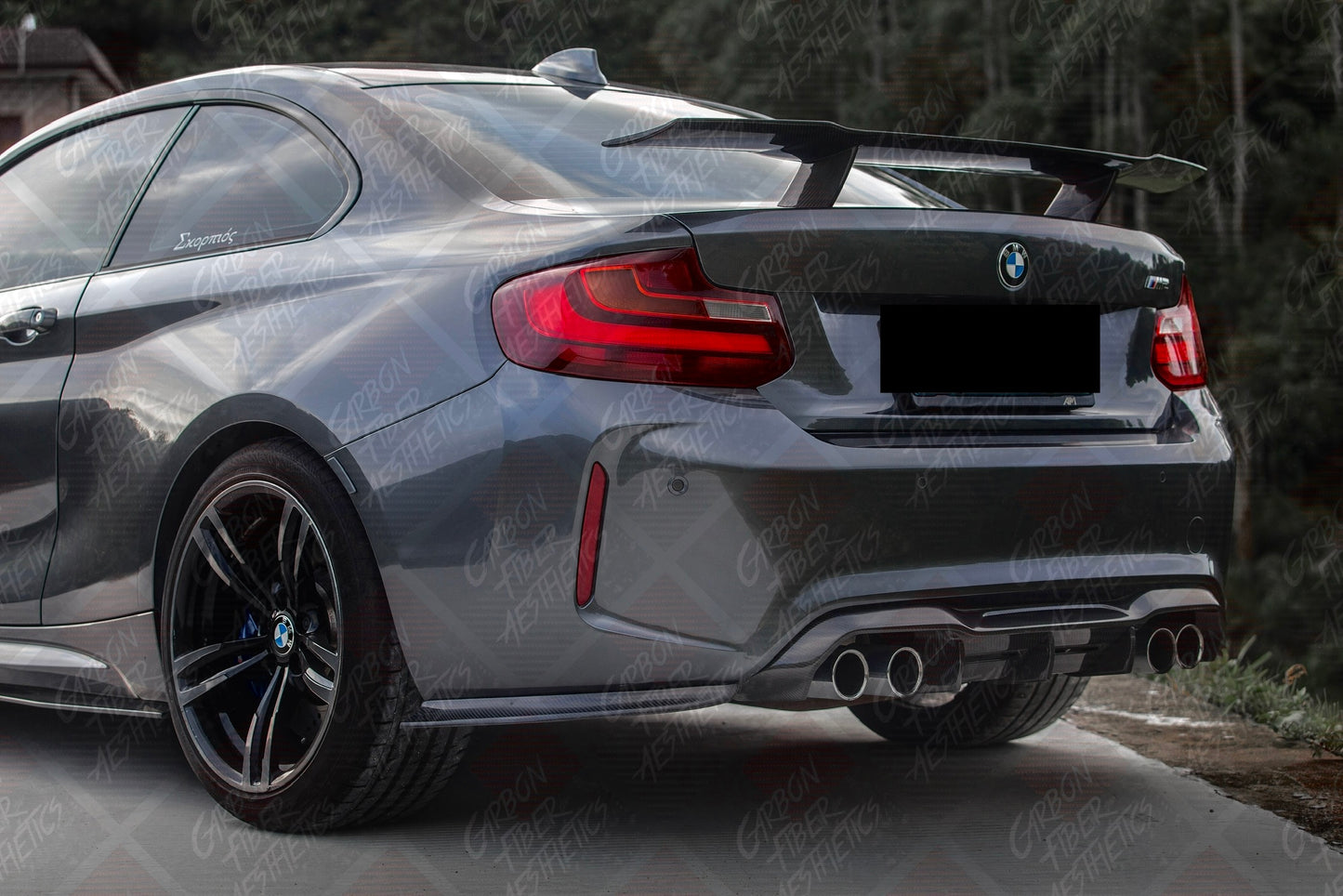 BMW F87 M2 M2C Carbon Fiber Rear Bumper Splitters / Extensions