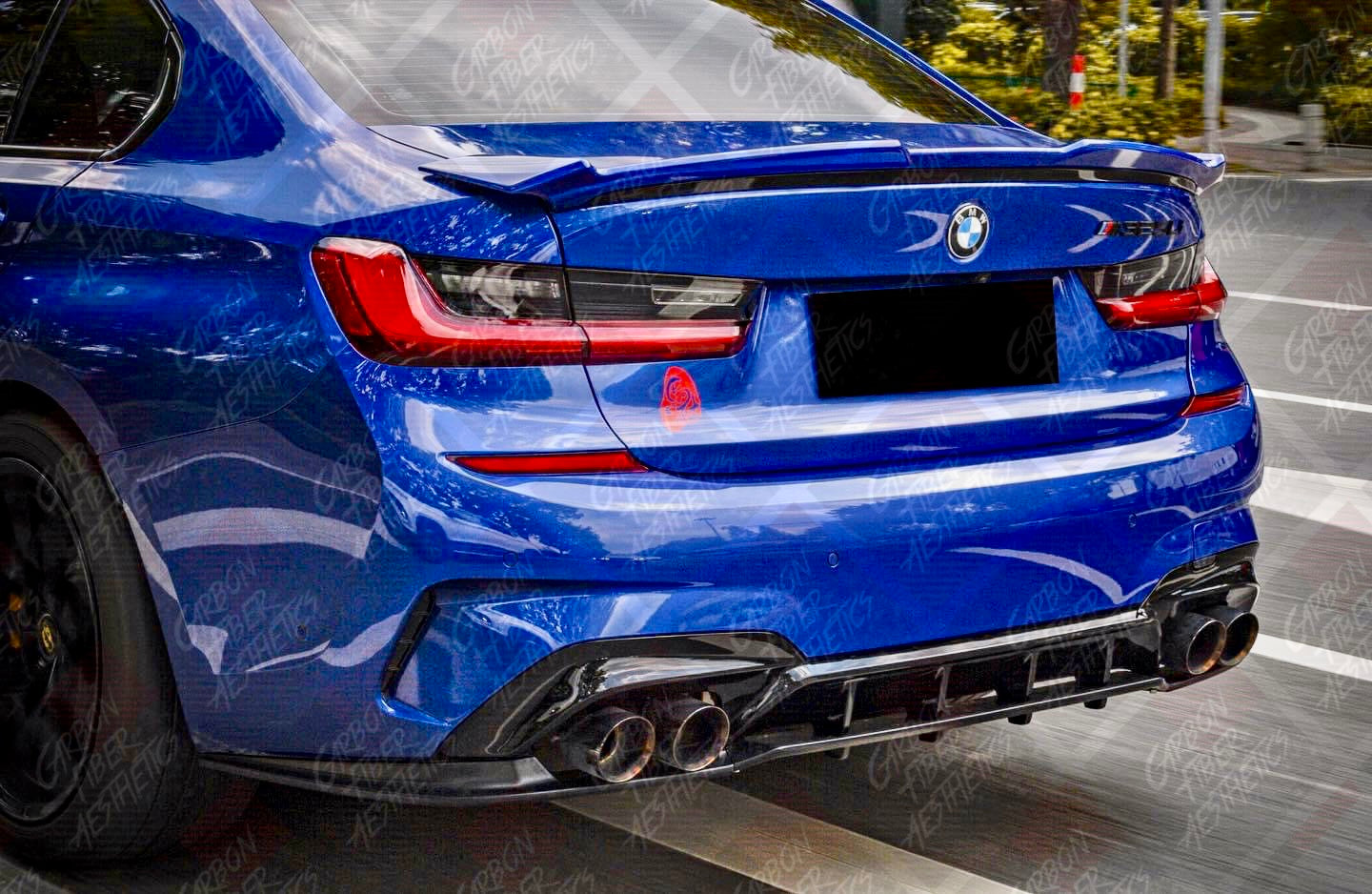 BMW G20 3 Series M340 330 Gloss Black Rear Diffuser Yofer Design