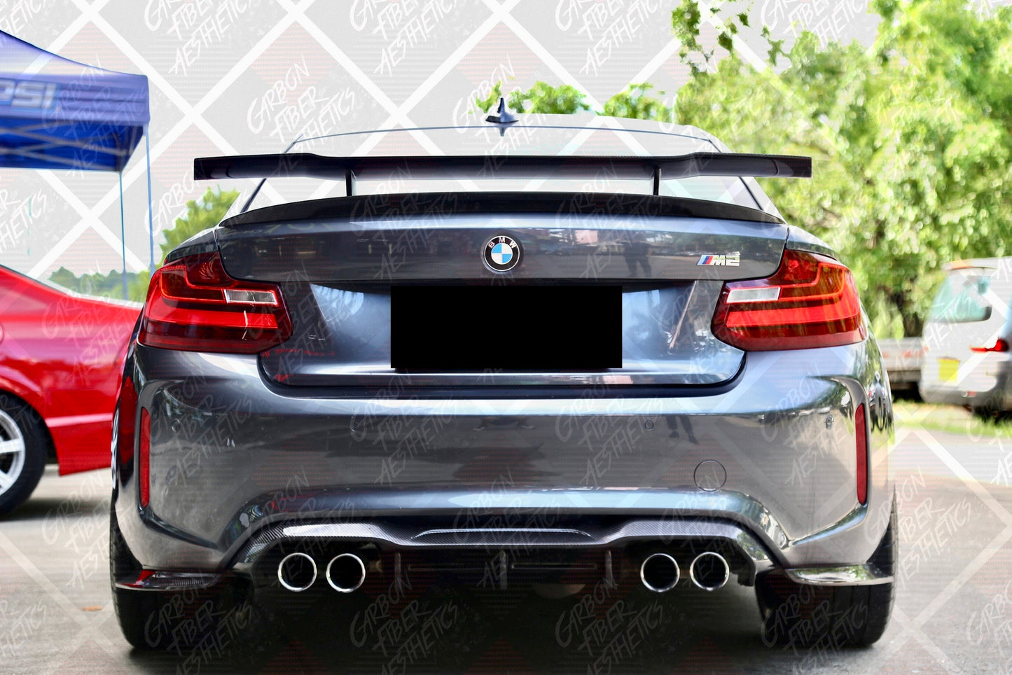 BMW F87 M2 M2C Carbon Fiber Rear Bumper Splitters / Extensions