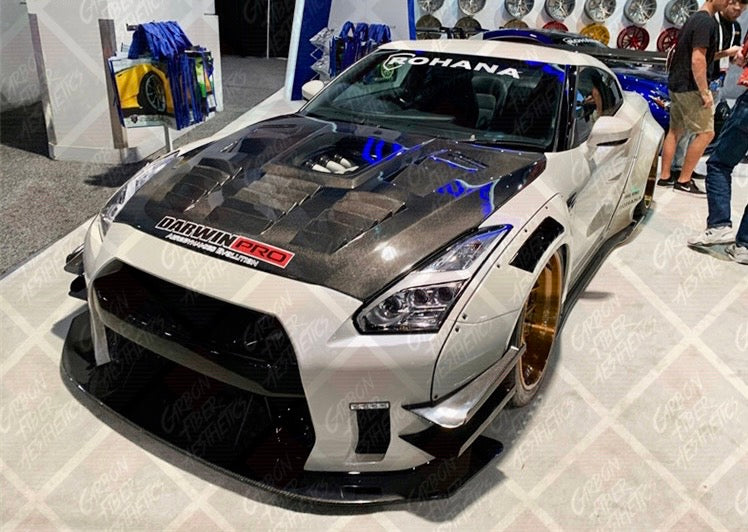 Nissan GTR R35 Carbon Fiber Hood CMST Design 09-15