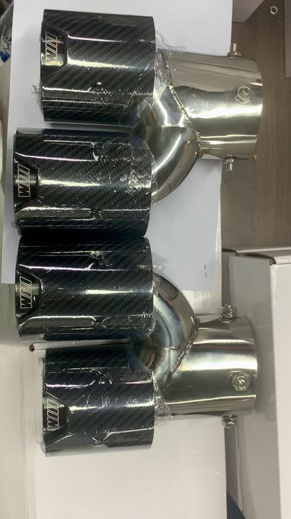 BMW G42 M240i G20 M340i G22 M440i Carbon Fiber Exhaust Tips Quad Tips 2019-2024 Pre Facelift and Facelift