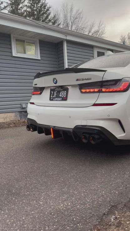 BMW G20 G21 Carbon Fiber Rear Diffuser Karbel Design 19-22 M Sport