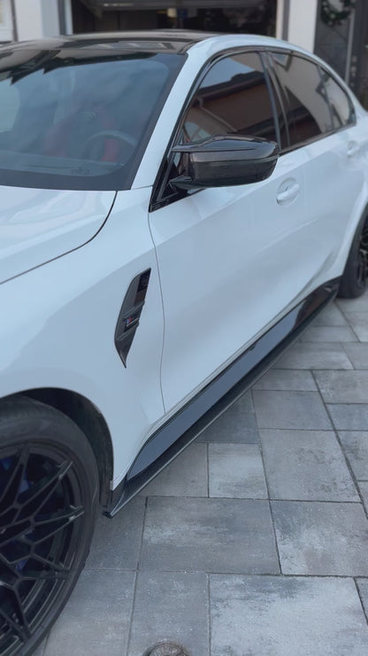 BMW M3 M4 Carbon Fiber MHC Style Side Skirts 2021–2026 G80 G81 G82 G83