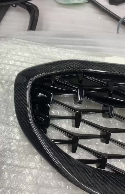 BMW G20 G21 Carbon Fiber Grille Diamond Mesh 3 Series 19-22 Pre Lci