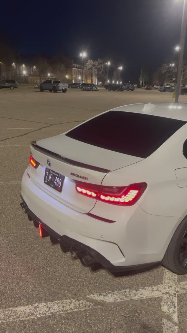 BMW G20 G21 Carbon Fiber Rear Diffuser Karbel Design 19-22 M Sport
