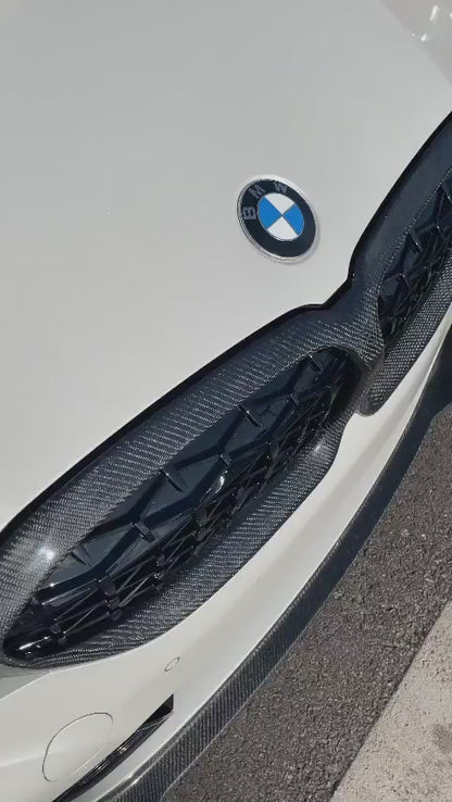 BMW G20 G21 Carbon Fiber Grille Diamond Mesh 3 Series 19-22 Pre Lci