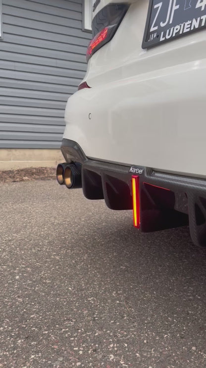 BMW G20 G21 Carbon Fiber Rear Diffuser Karbel Design 19-22 M Sport