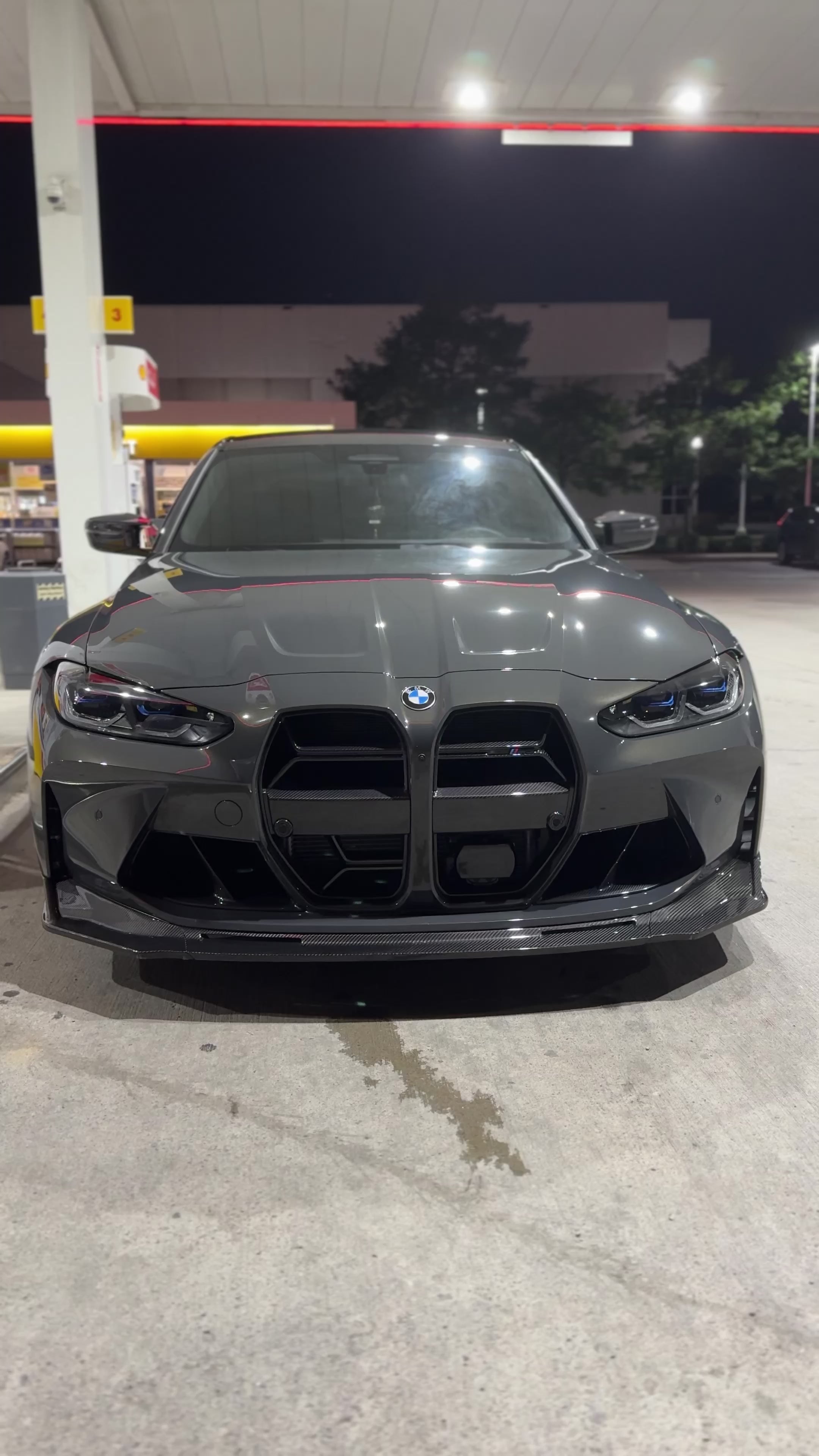 BMW M3 M4 Carbon Fiber V Style Front Lip 2021-2026 G80 G81 G82 G83