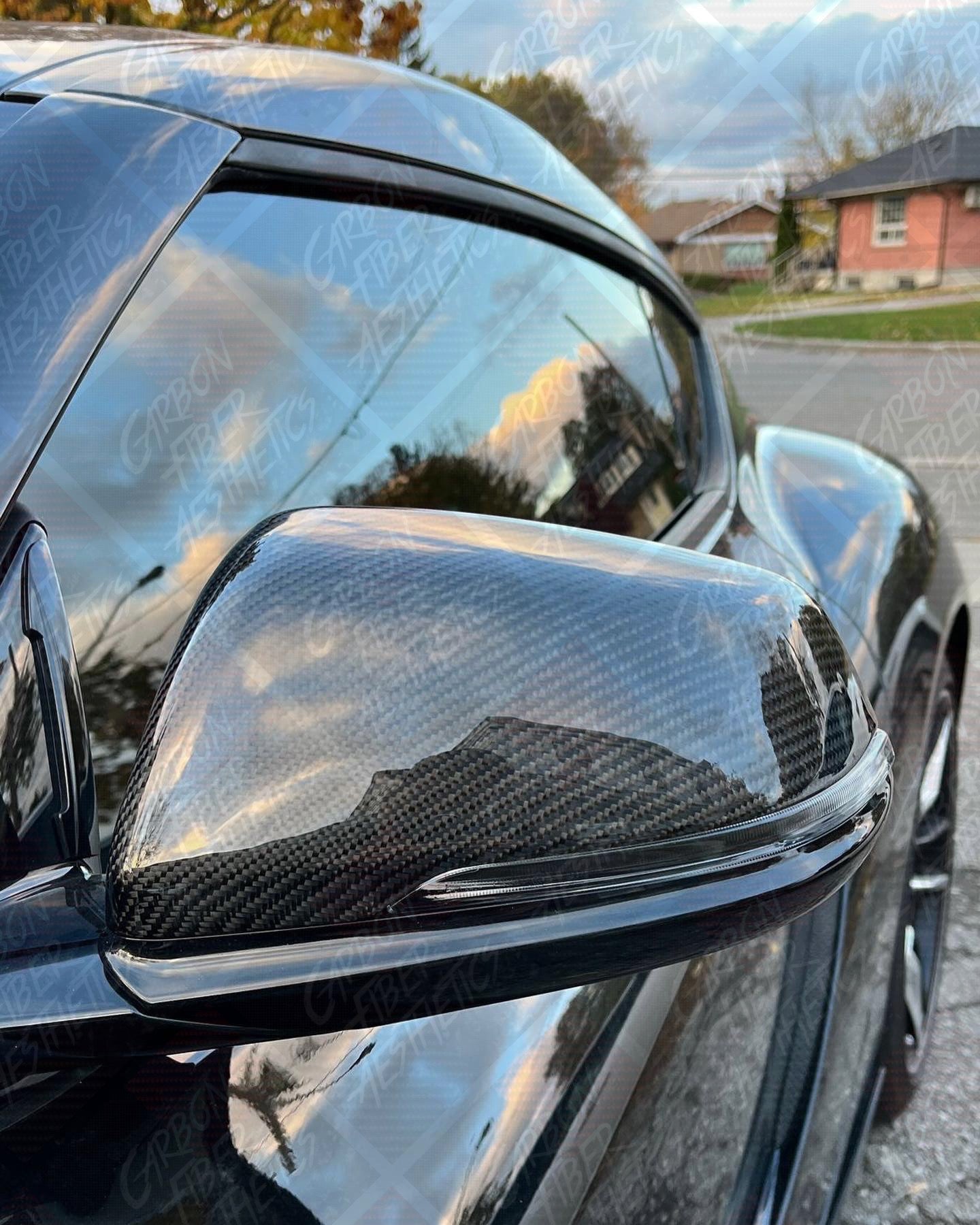 Toyota Supra A90 A91 MK5 Carbon Fiber Mirror Caps OEM Style