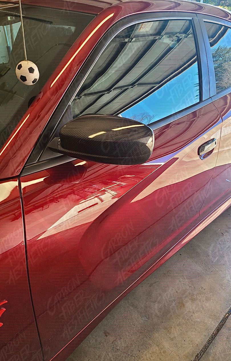 Dodge Charger Carbon Fiber Mirror Caps 2011-2022