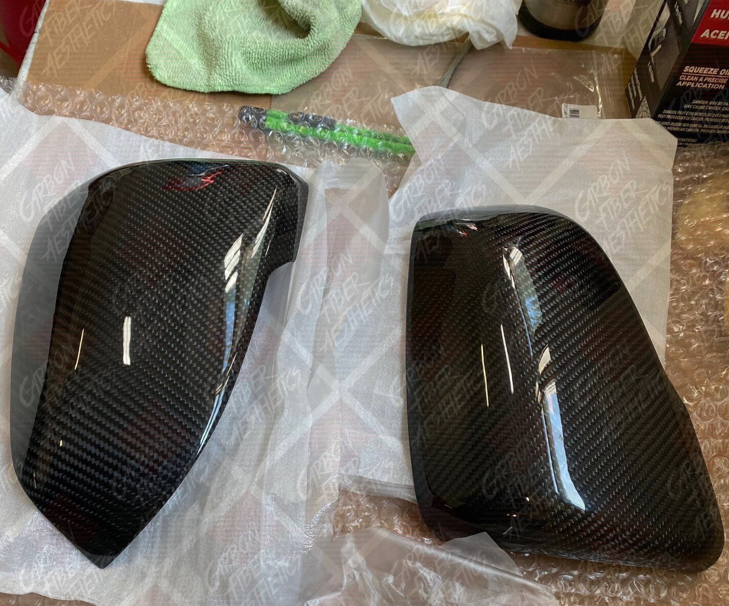 Toyota Supra A90 A91 MK5 Carbon Fiber Mirror Caps OEM Style