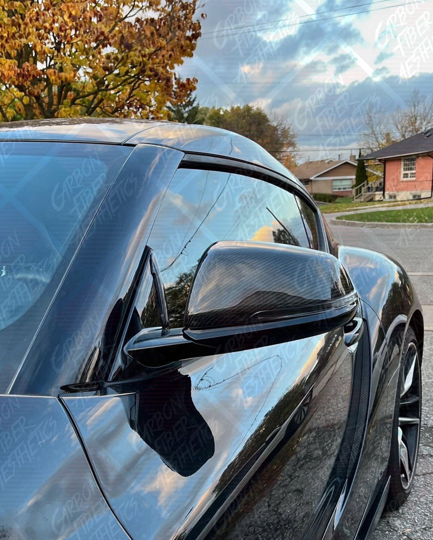 Toyota Supra A90 A91 MK5 Carbon Fiber Mirror Caps OEM Style